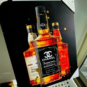 Super Rare Luxury Designer Party Drinks Wall Art Decor